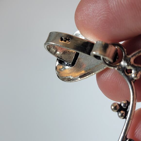 Dendritic Jasper Pendant – With Citrine Accents + 20" Silver Snake Chain - Picture 10 of 10